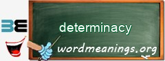 WordMeaning blackboard for determinacy